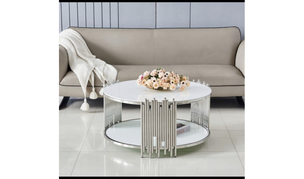 Univers Home - Silver glass coffee table